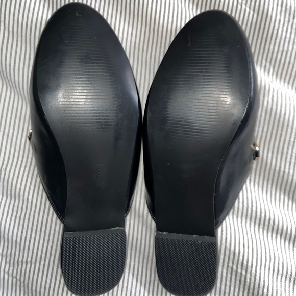 Black and Gold Loafer Slides - Picture 2 of 2